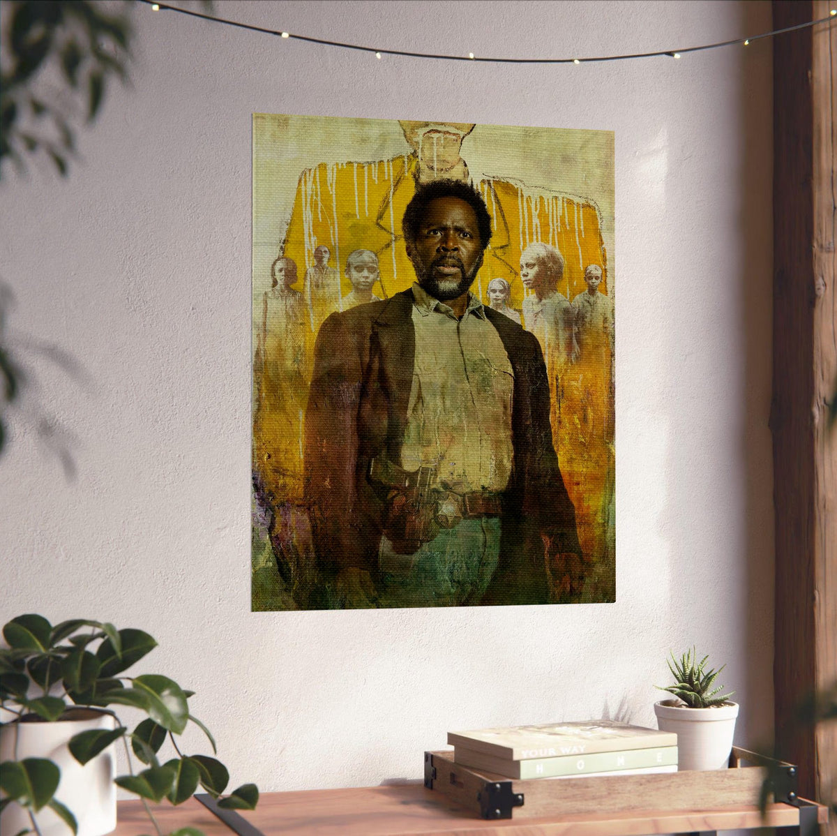 FROM Key Art poster unframed on a white wall above a desk
