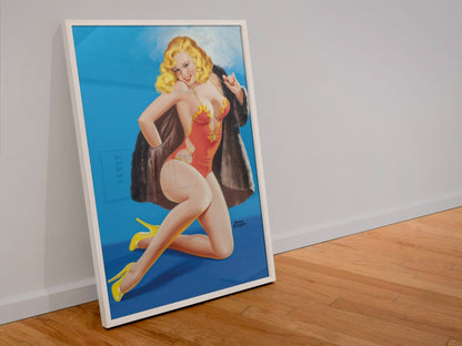 Fur Real poster in a white frame leaning against a wall