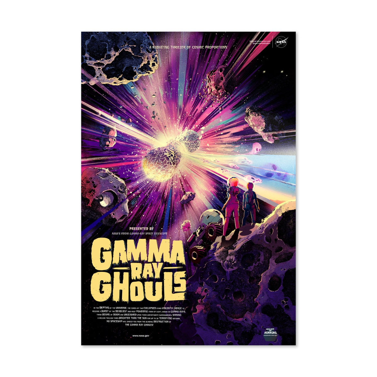 Gamma Ray Ghouls, NASA Galaxy of Horrors poster print