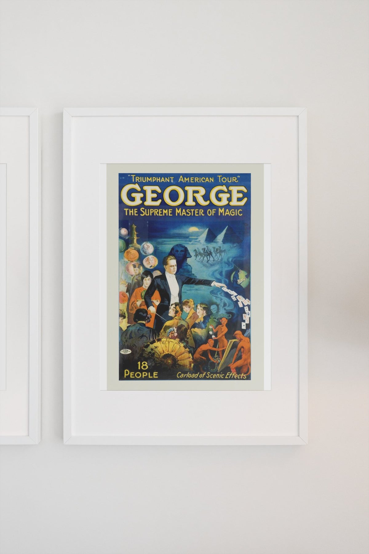 George the Supreme Master of Magic poster on a light wall