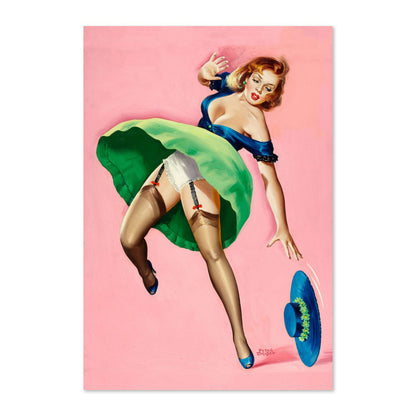 Girl with Dropped Hat poster print
