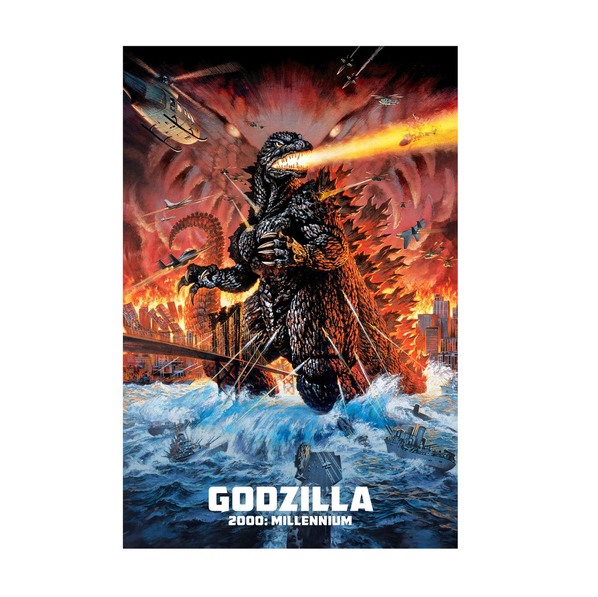 Godzilla 2000: Millennium (1999) Movie Key Art poster print