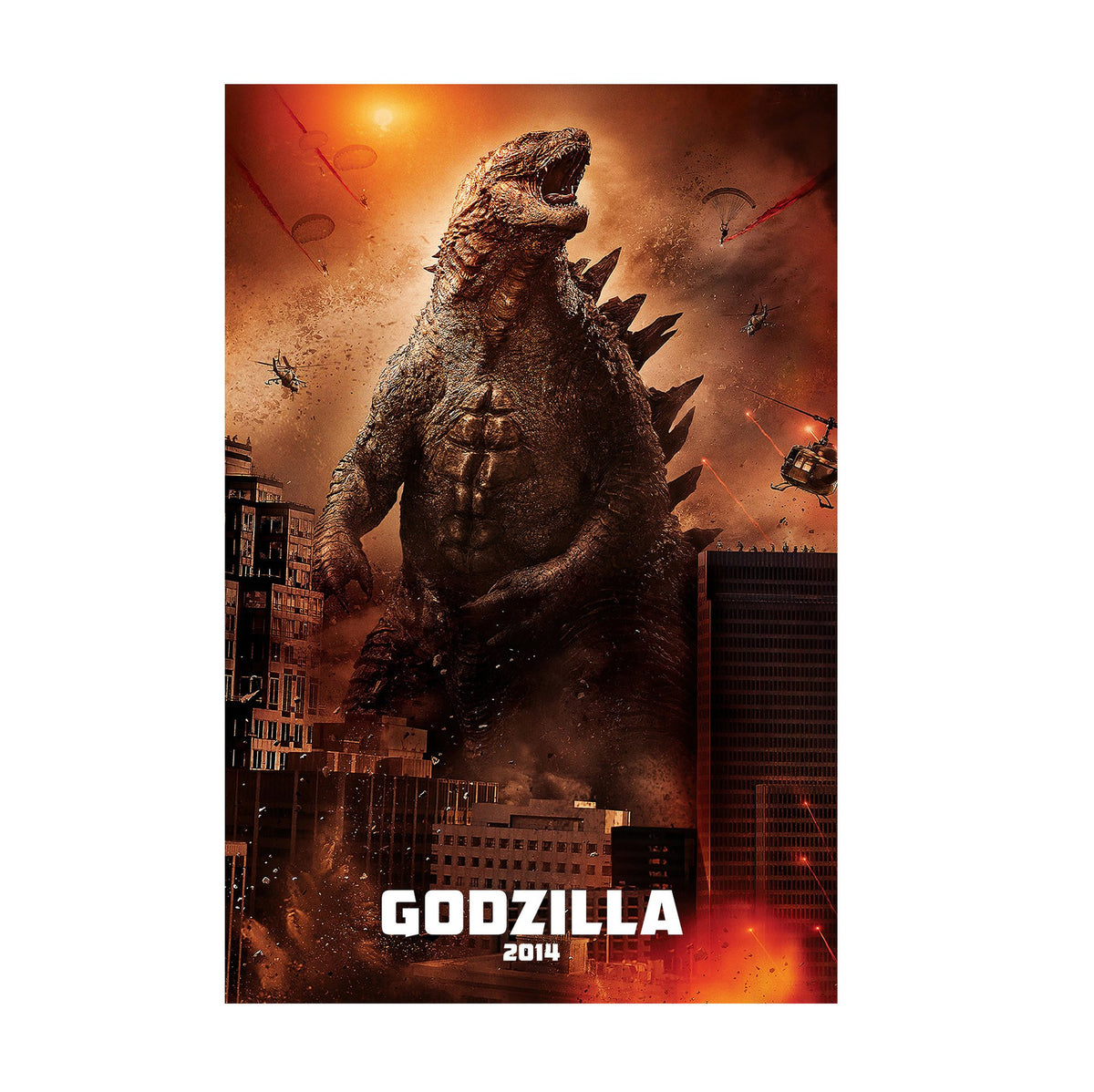 Godzilla (2014) Movie Key Art poster print