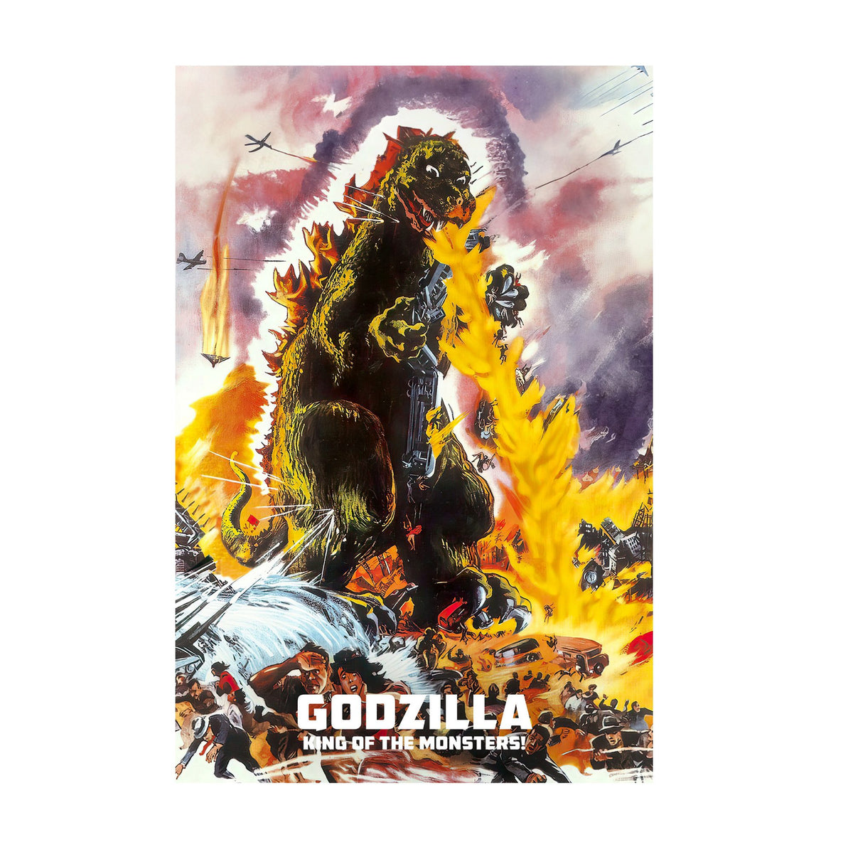 Godzilla, King of the Monsters! (1956) Movie Illustrated Art poster print