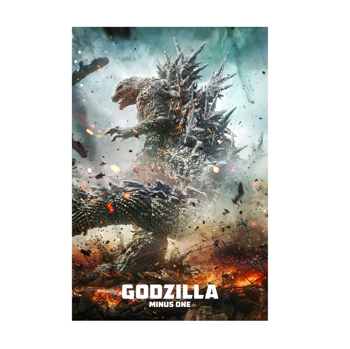 Godzilla Minus One (2023) Movie Key Art poster print