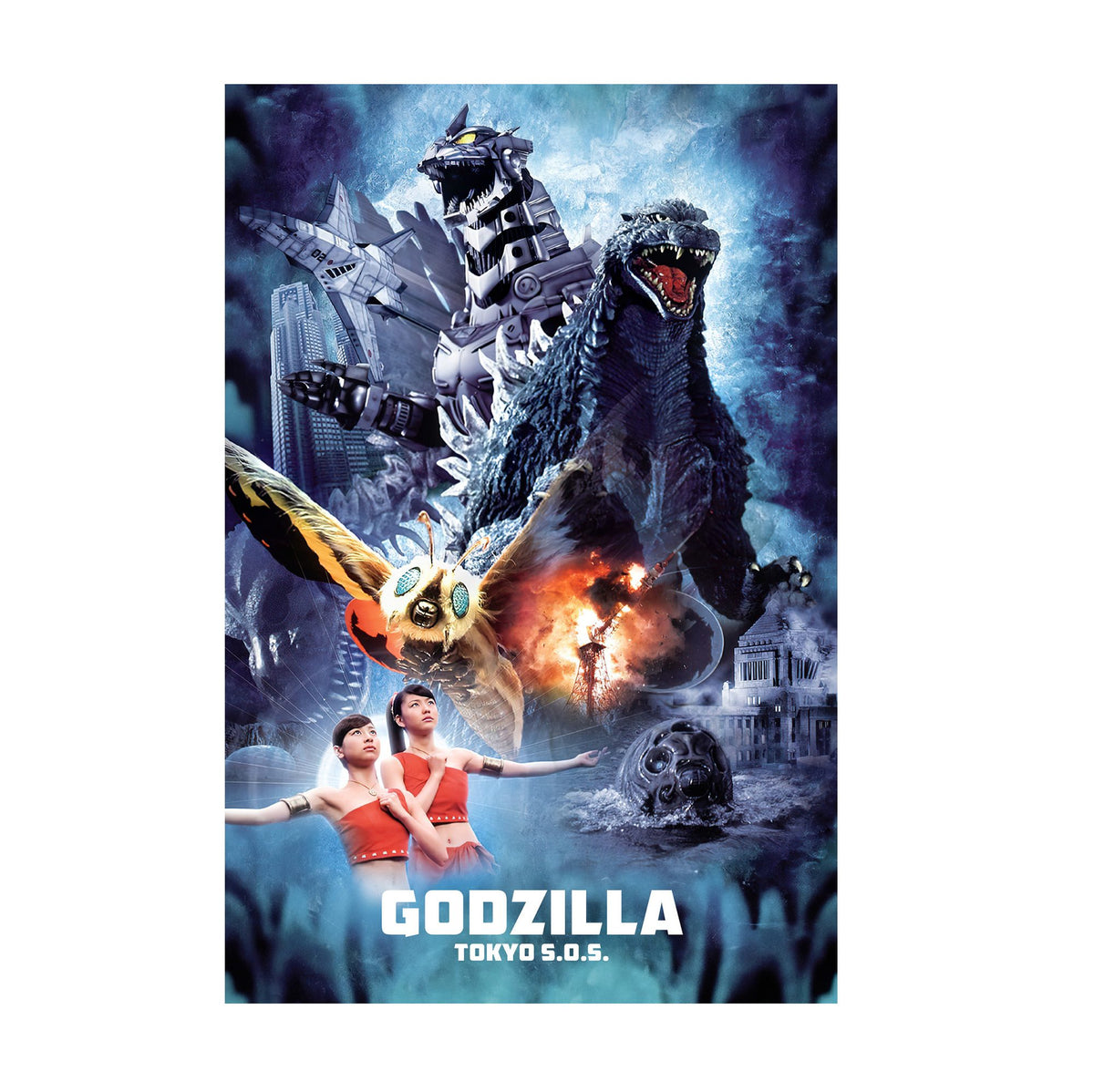 Godzilla: Tokyo S.O.S. (2003) Movie Key Art poster print