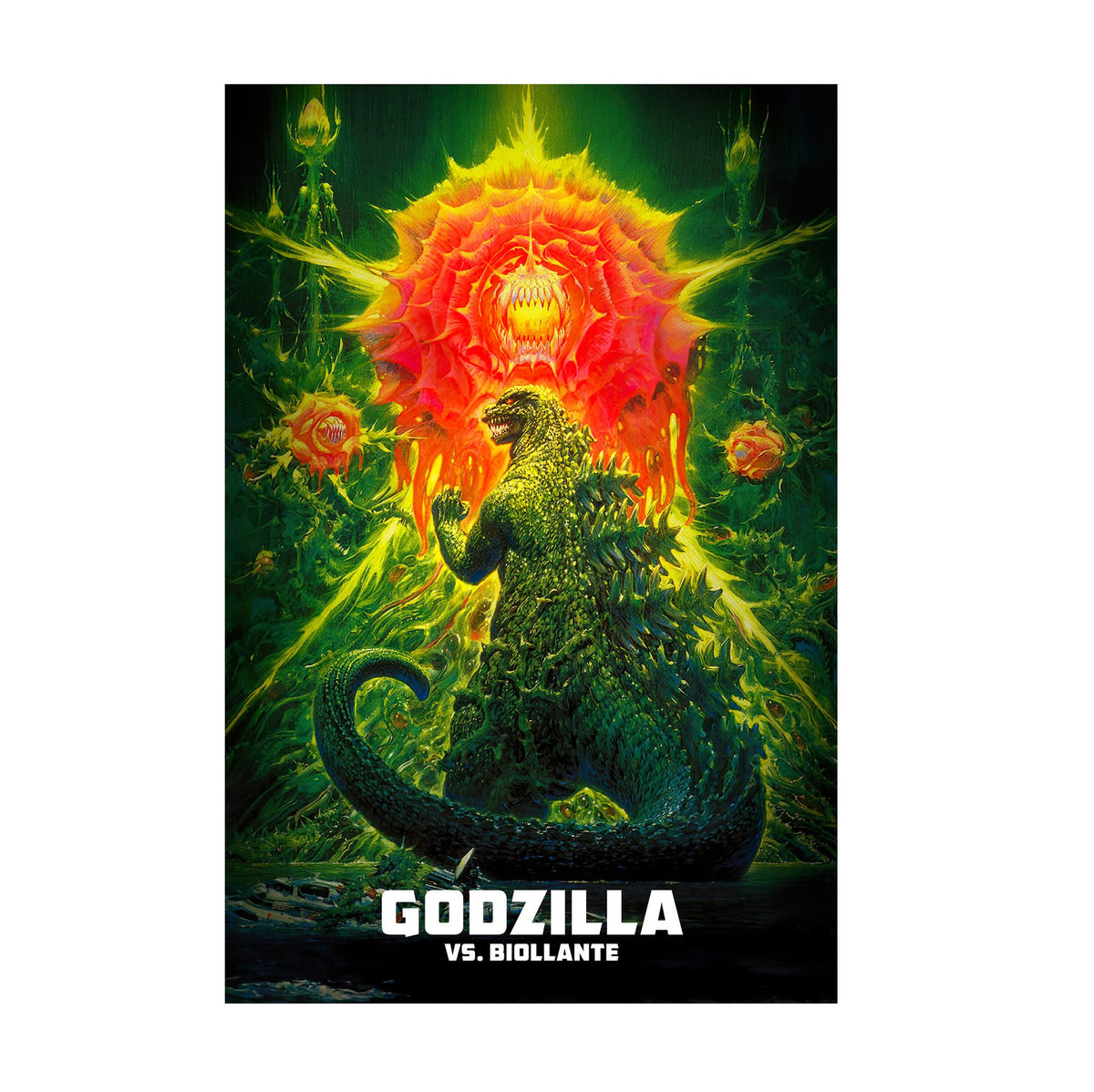 Godzilla vs. Biollante (1989) Movie Key Art poster print