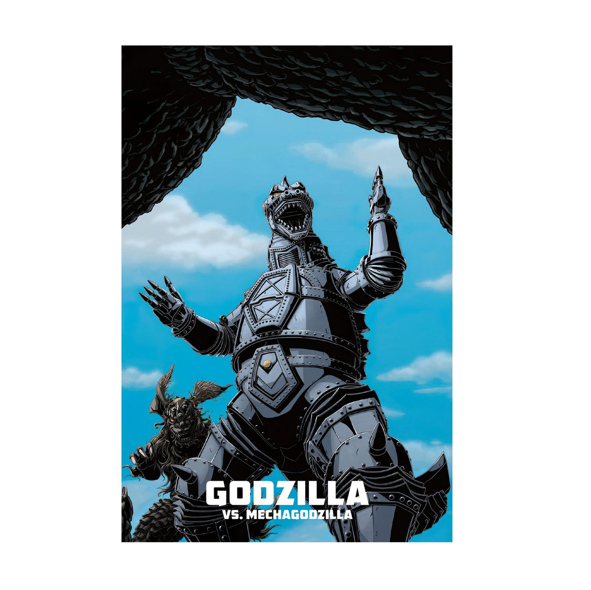 Godzilla vs. Mechagodzilla (1974) Movie Illustrated Art poster print