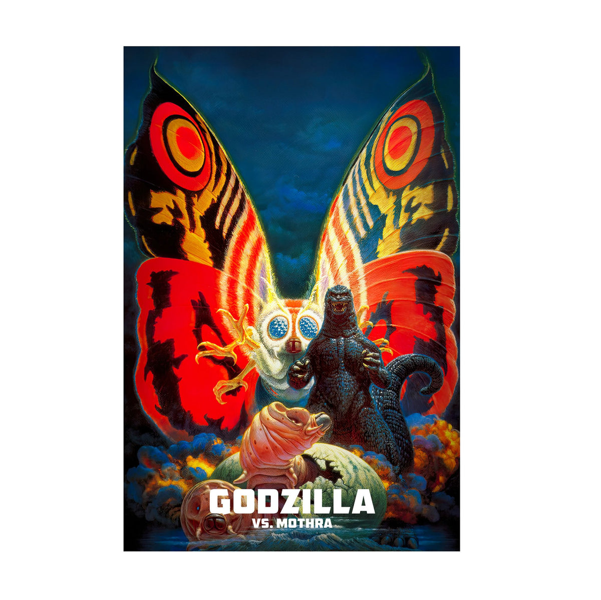 Godzilla vs. Mothra (1992) Movie Key Art poster print