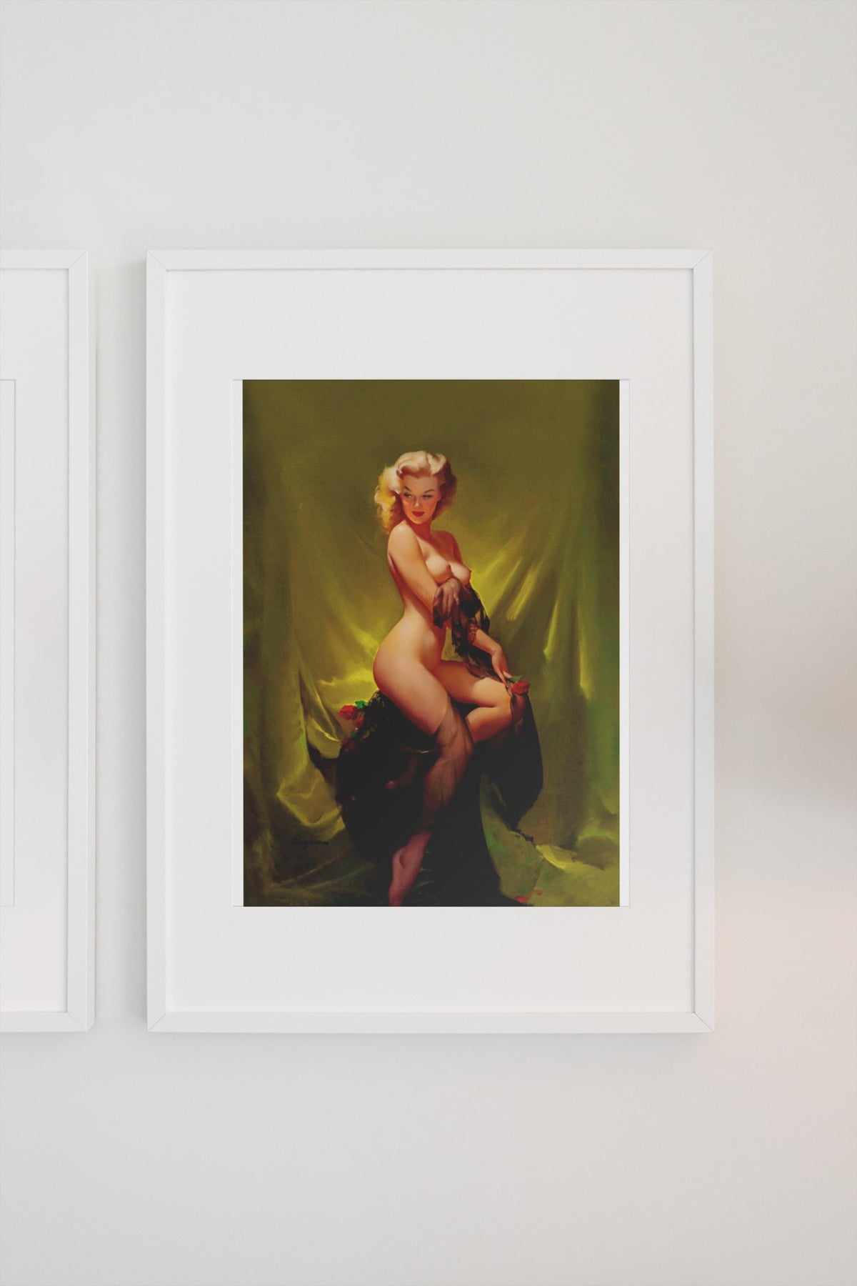 Golden Beauty by Gil Elvgren, pin-up poster — gallery wall