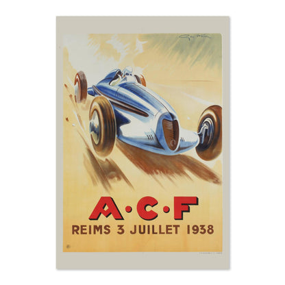 Grand Prix de l'ACF Reims 1938 poster print
