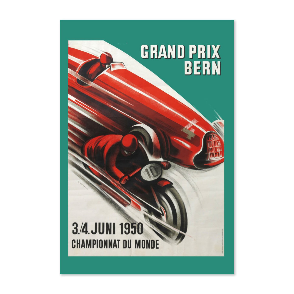 Grand Prix Bern 1950 poster print