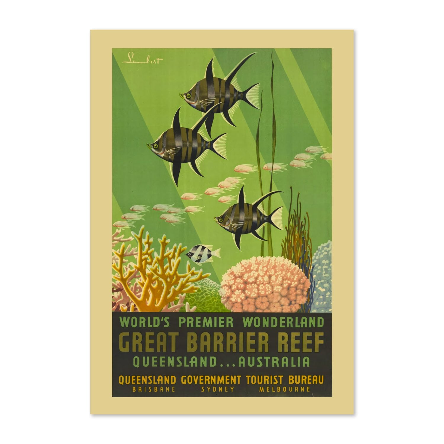 Great Barrier Reef Queensland poster print