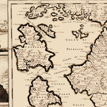 Close-up detail of the Greece & Greek Islands 1688 Map