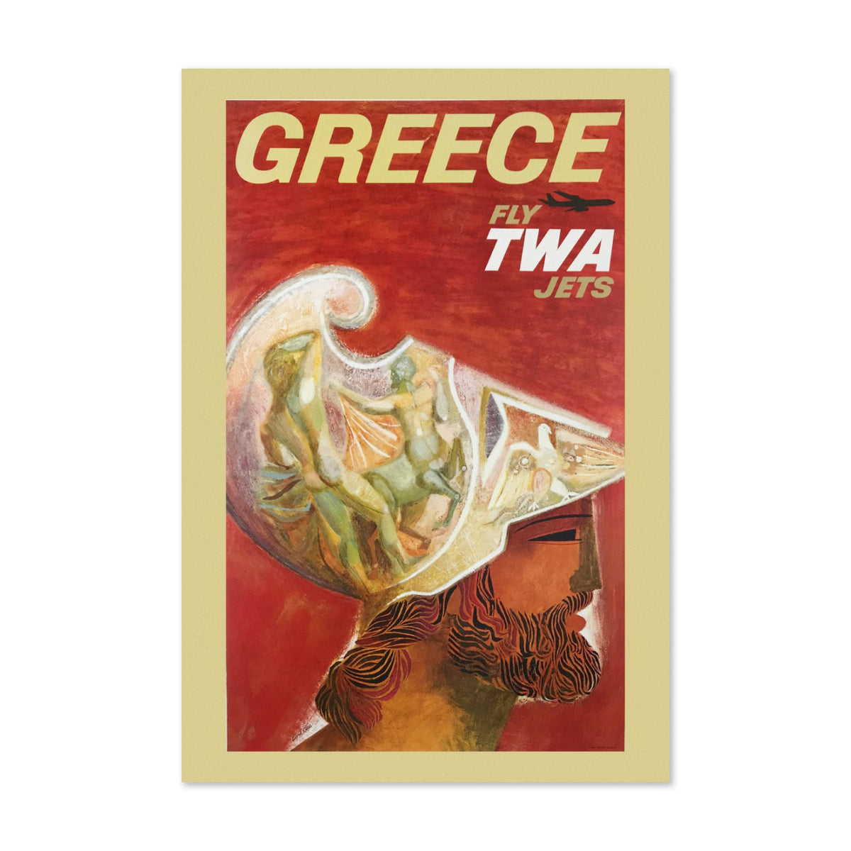 Greece Fly TWA Jets poster print