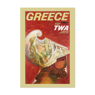 Greece Fly TWA Jets poster print