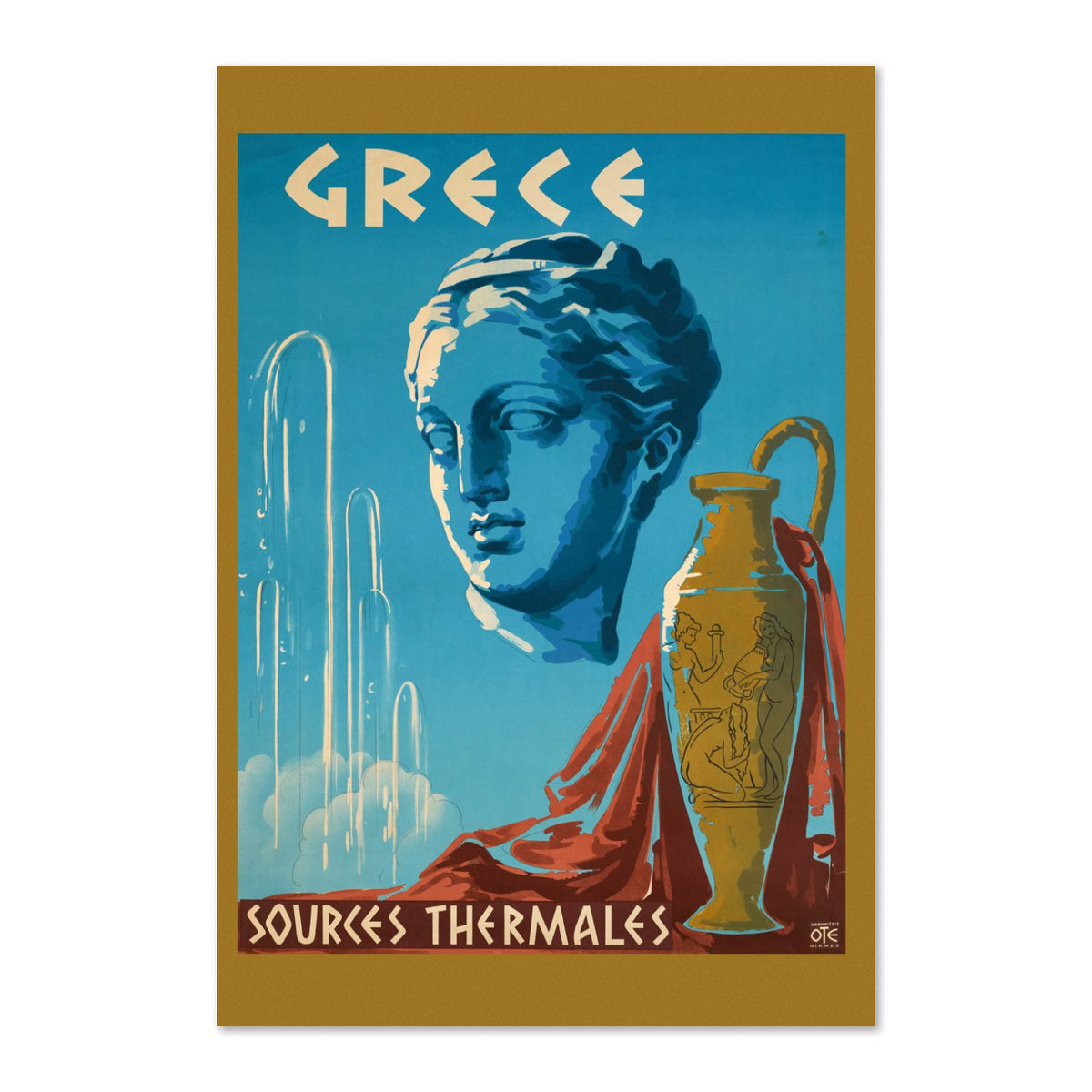 Greece Sources Thermales poster print