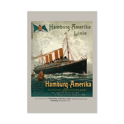 Hamburg Amerika Linie 1900 poster print