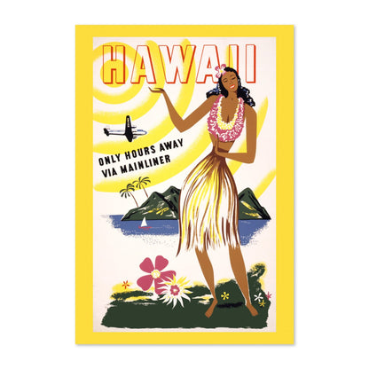 Hawaii via Mainliner poster print