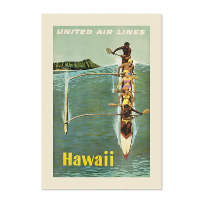 Hawaii Outrigger Canoe poster print