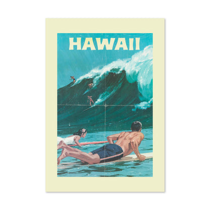 Hawaii Surfing poster print