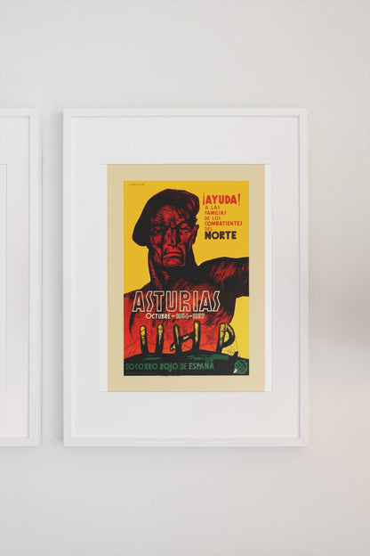 Help the Fighters of the North poster on a light wall
