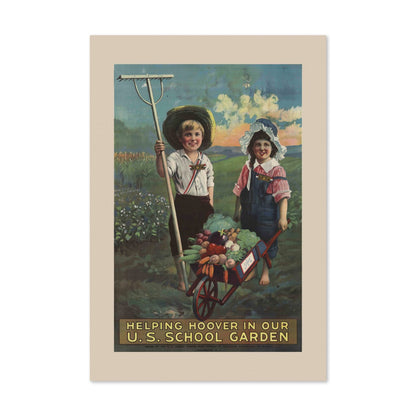 Helping Hoover in Our U.S. School Garden poster print