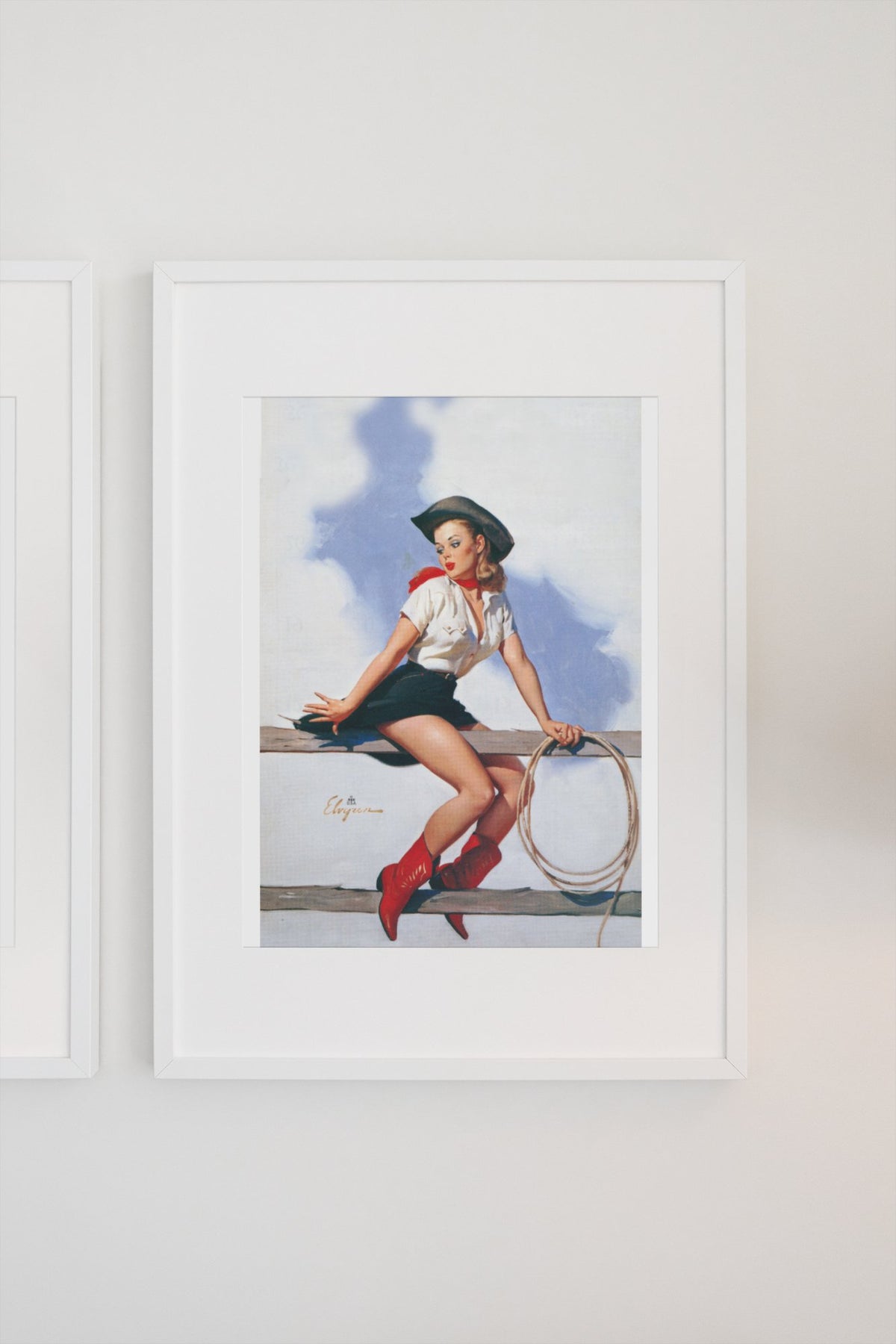 Hi-Ho Silver by Gil Elvgren, pin-up poster — gallery wall