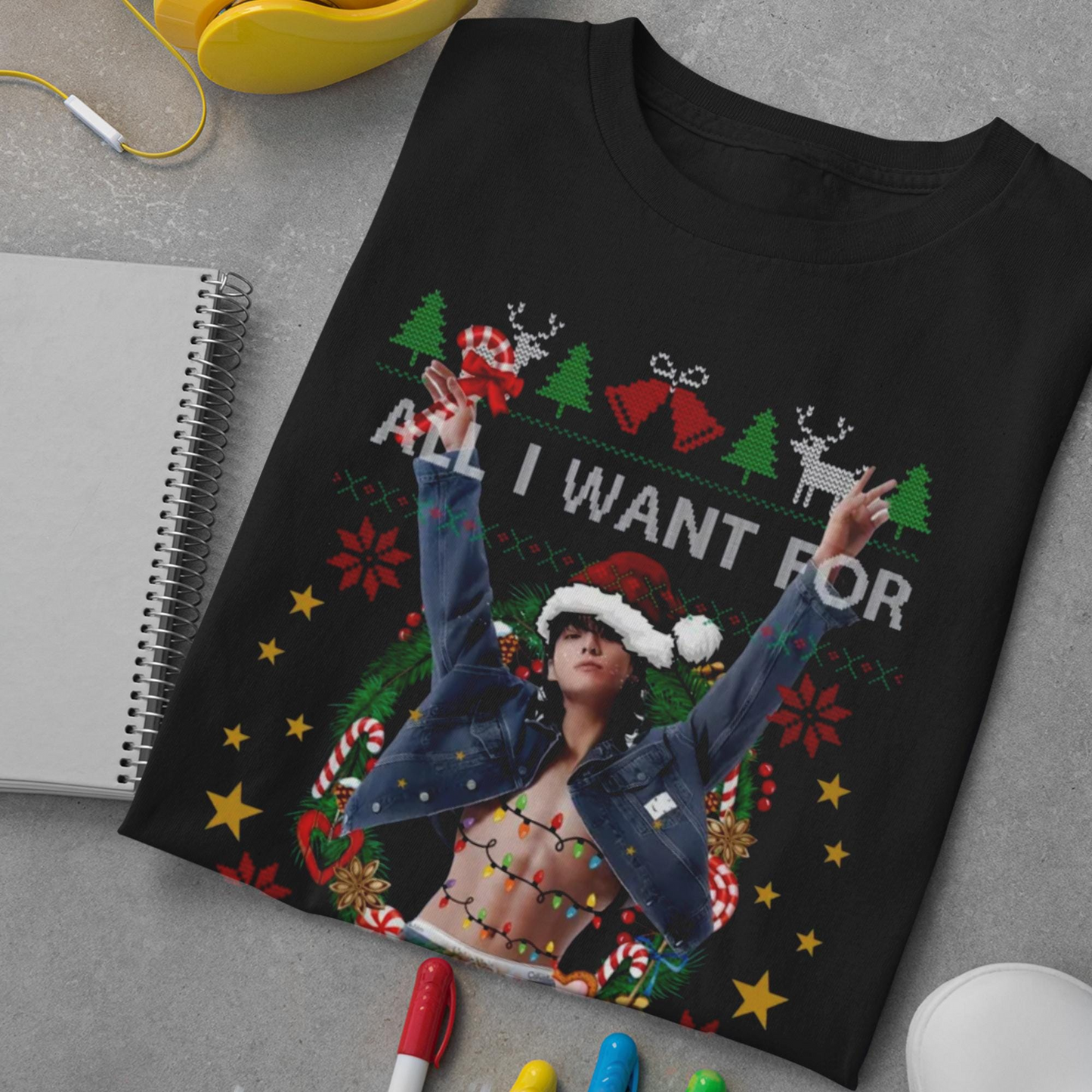 All I Want for Christmas Is Jungkook Shirt, BTS Members Shirt, Kpop Christmas Shirt