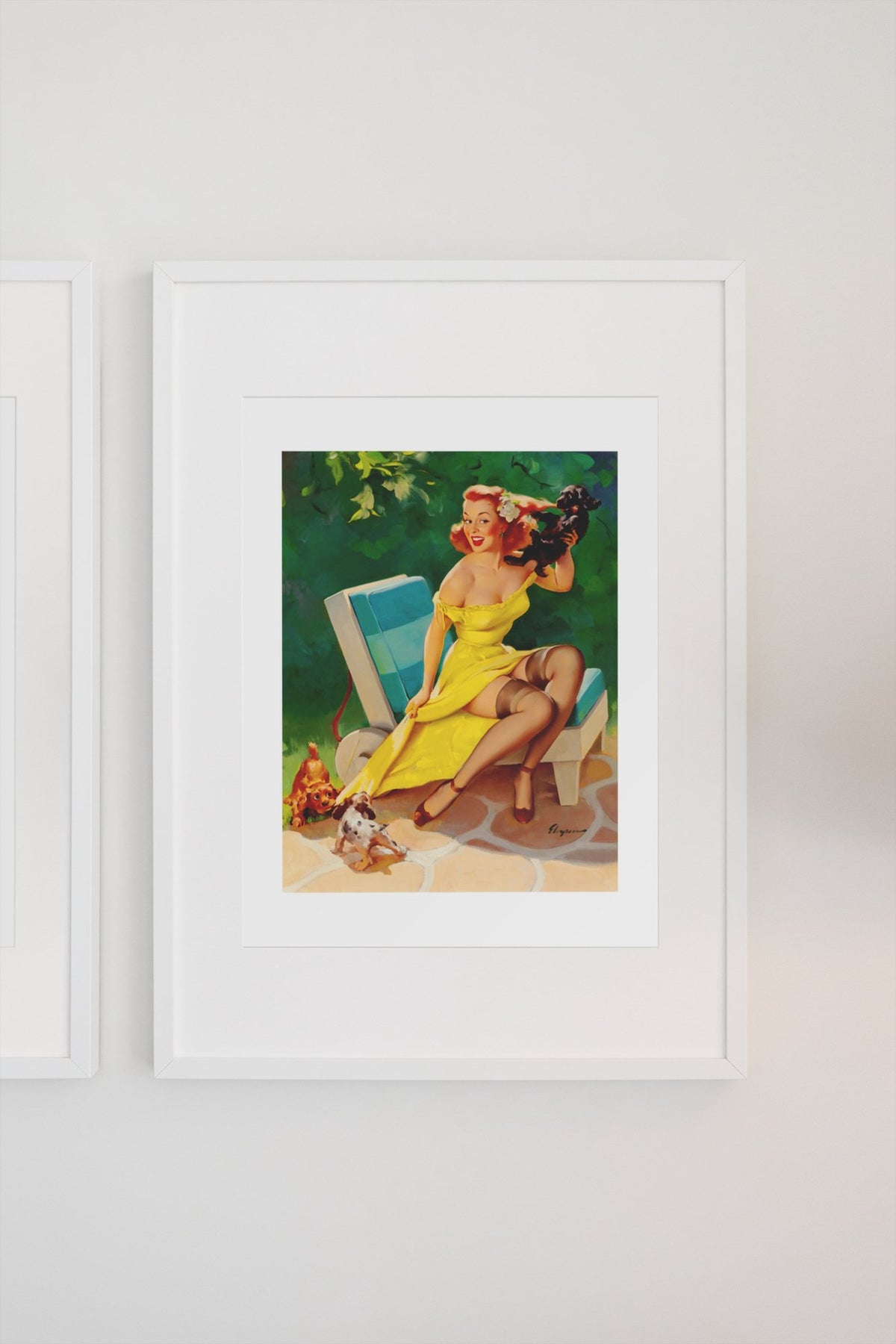Hold Everything! by Gil Elvgren, pin-up poster — gallery wall