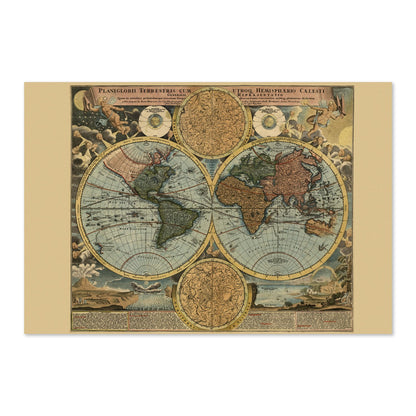 Homann World Map 1716 poster print