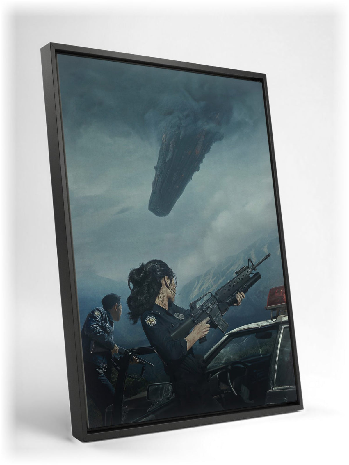 Hope (2026) Movie Key Art as a black floater framed canvas leaning against a wall