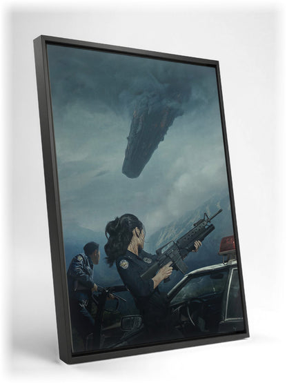 Hope (2026) Movie Key Art as a black floater framed canvas leaning against a wall