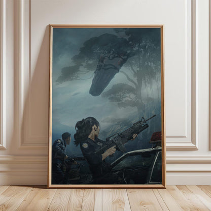 Hope (2026) Movie Key Art poster in a light oak frame leaning against a white wall