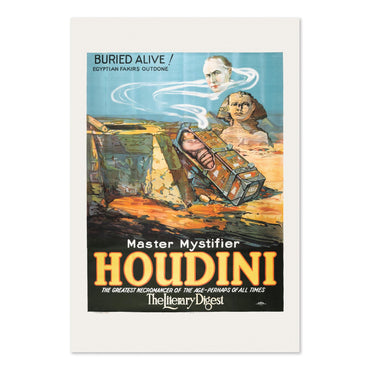 Houdini Buried Alive Egyptian Sphinx poster print