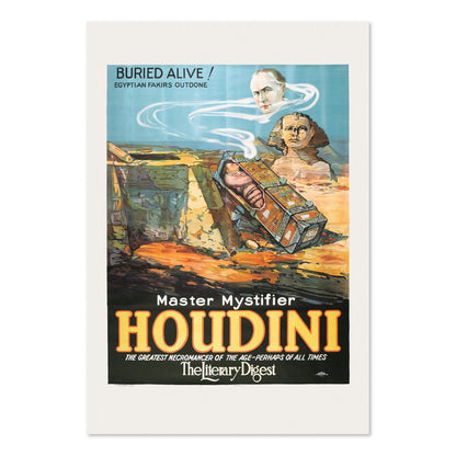 Houdini Buried Alive Egyptian Sphinx poster print