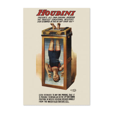 Houdini Chinese Water Torture Cell poster print