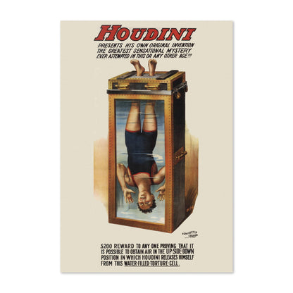 Houdini Chinese Water Torture Cell poster print