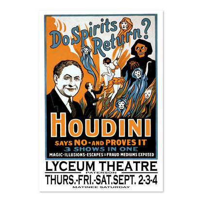 Houdini Do Spirits Return poster print