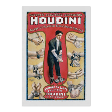 Houdini Handcuff King poster print