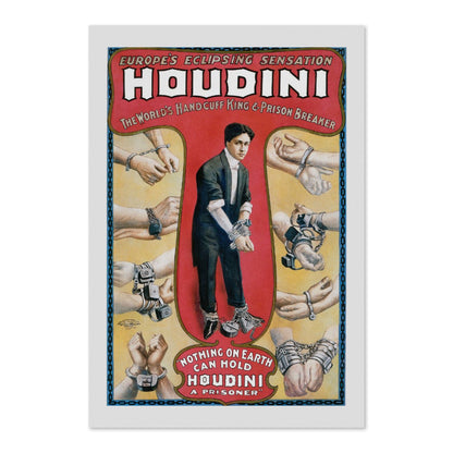 Houdini Handcuff King poster print