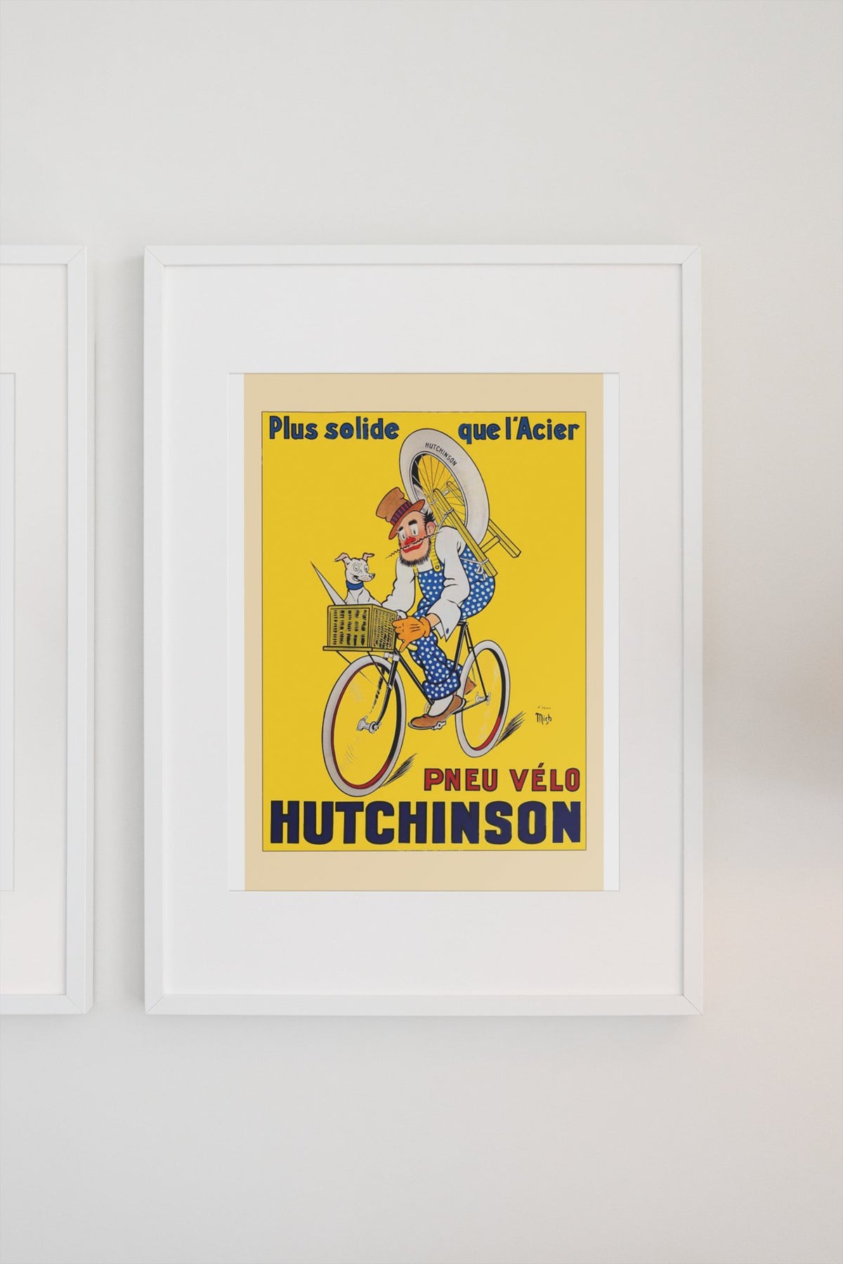 Hutchinson Pneu Velo poster on a light wall