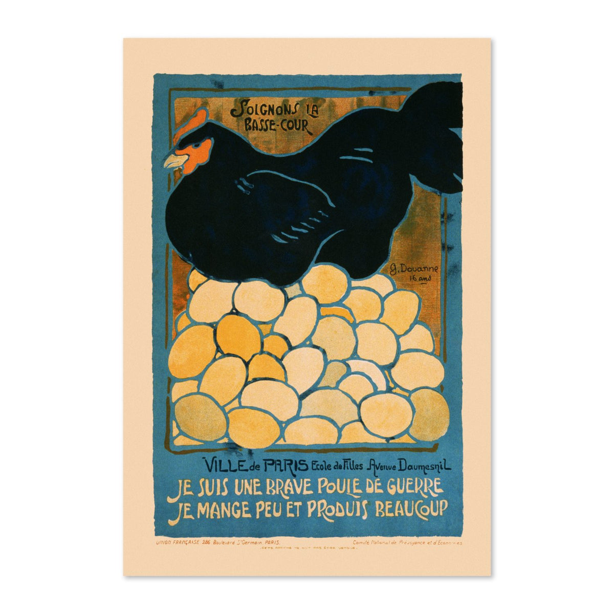 I Am a Good War Hen poster print