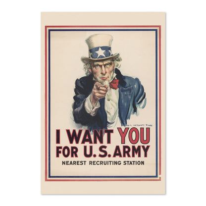 I Want You Uncle Sam poster print