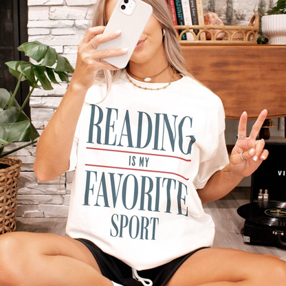 Reading Is my Favorite Sport Shirt, Bookish Shirt, Book Reader Tee, Bookworm Gift