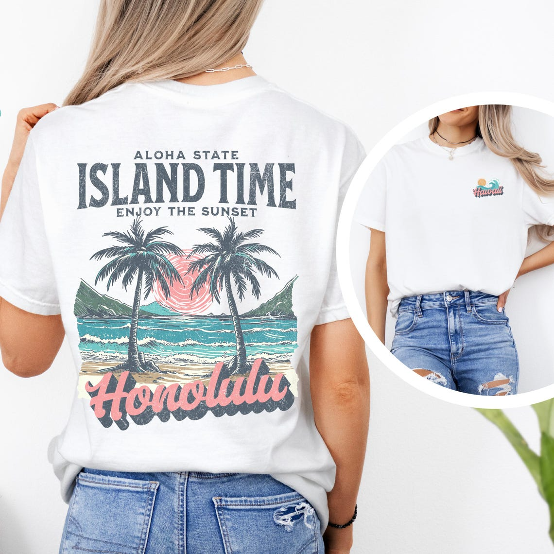 Honolulu Shirt, Hawaiian Island Time Shirt, Beach Lover Gift, Hawaii Vacation Shirt