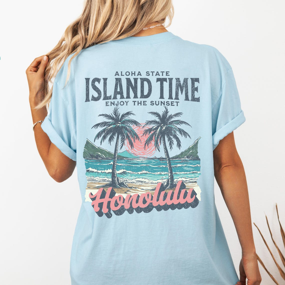 Honolulu Shirt, Hawaiian Island Time Shirt, Beach Lover Gift, Hawaii Vacation Shirt
