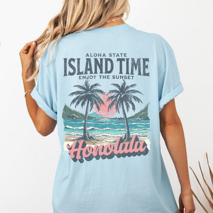 Honolulu Shirt, Hawaiian Island Time Shirt, Beach Lover Gift, Hawaii Vacation Shirt
