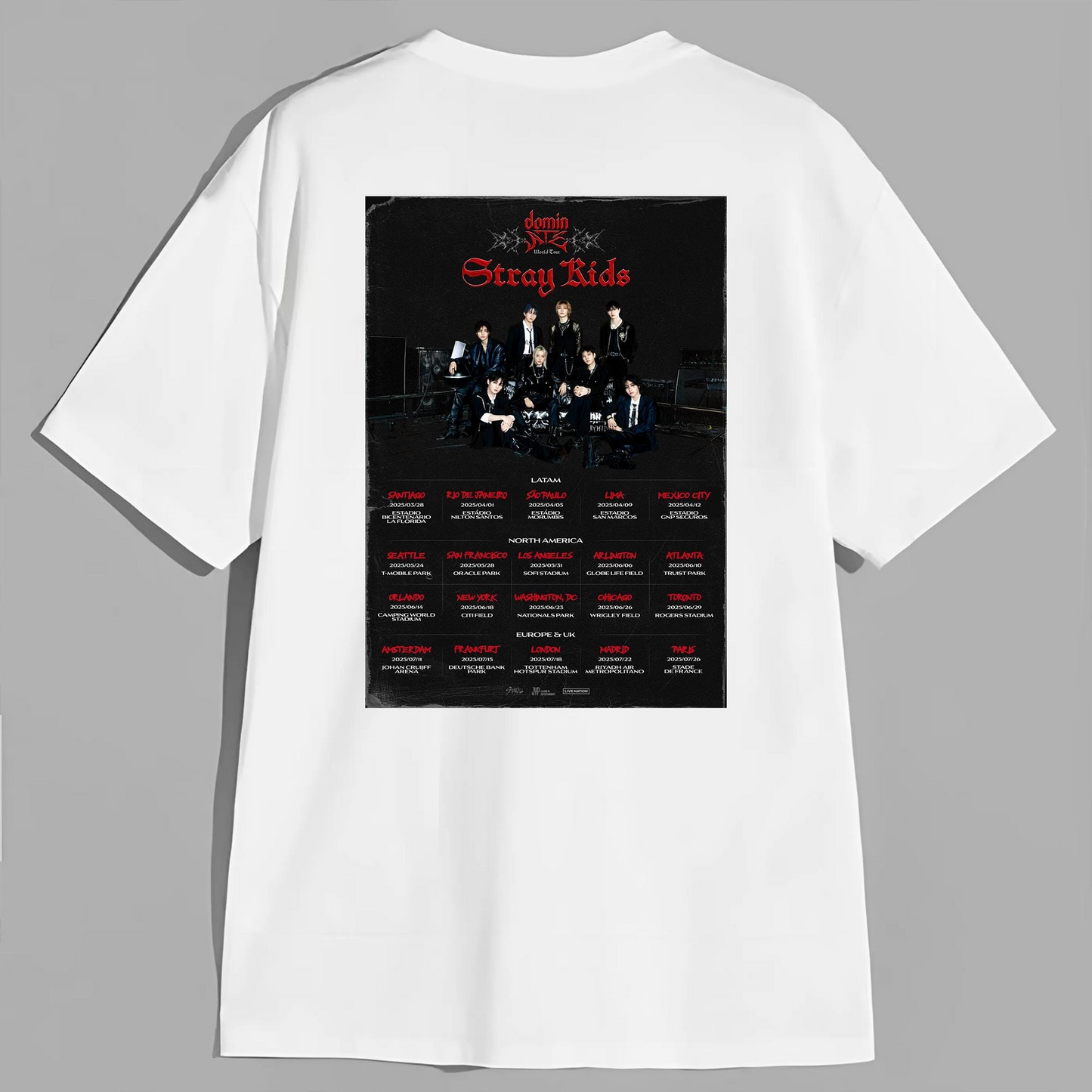 Stray Kids Shirt, Stray Kids Dominate World Tour Shirt, SKZ Merch