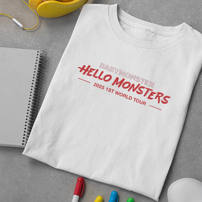 Babymonster Tour T-Shirt, Hello Monsters 1st World Tour Shirt, Babymonster Shirt